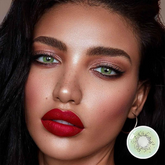 Lentes de contacto de color verde océano con prescripción médica